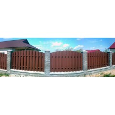 Забор из металлического штакетника. Высота 1,2 м