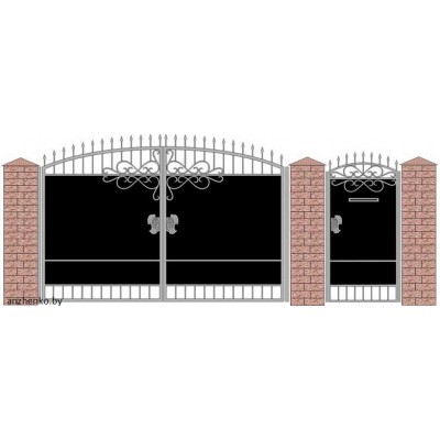 Ворота кованые №078 (средняя стоимость 2247 бел. руб.)