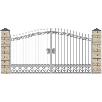 Ворота кованые №076 (средняя стоимость 1744 бел. руб.)