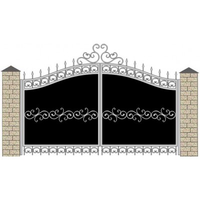 Ворота кованые №059 (средняя стоимость 2581 бел. руб.)
