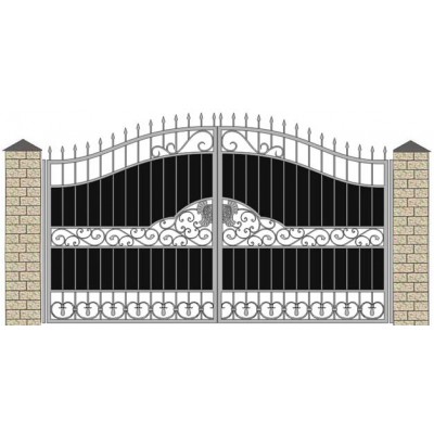 Ворота кованые №080 (средняя стоимость 2516 бел. руб.)