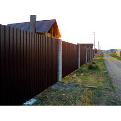 Забор из профнастила (металлопрофиля) в Могилеве